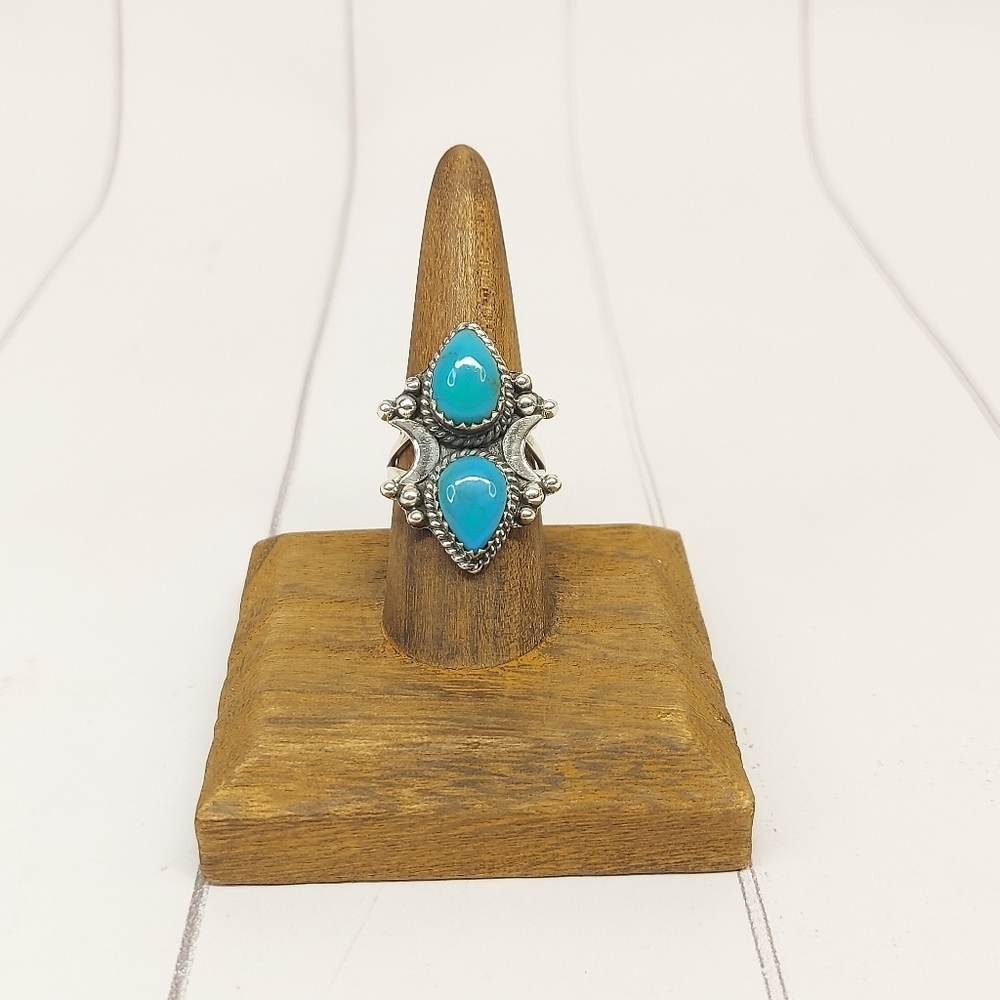 Handcrafted Teardrop Turquoise Ring